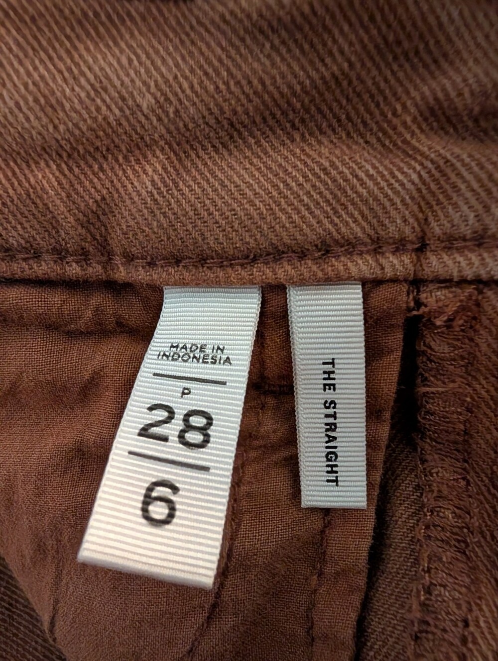 LOFT Women's Brown High Rise Straight Leg Heavyweight Pants Size 28 - Picture 3 of 5